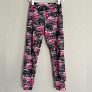 XOXO Pink and Black Patterned Kids Leggings